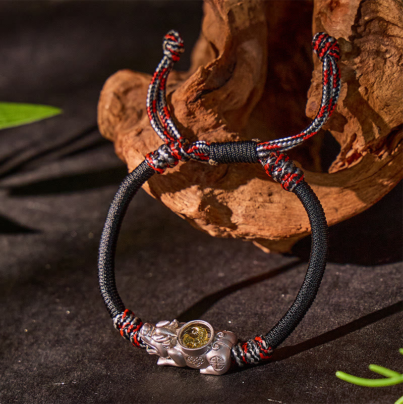FuAttract Pixiu with Moving Windmill to Attract Good Fortune Feng Shui Bracelet - Red - image 11