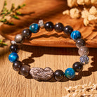 FuAttract Protection & Wealth Bracelet – Om Mani Padme Hum + Silver Obsidian Pixiu - Silver Sheen Obsidian + Blue Tiger's Eye - image 10