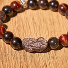 FuAttract Protection & Wealth Bracelet – Om Mani Padme Hum + Silver Obsidian Pixiu - image 4