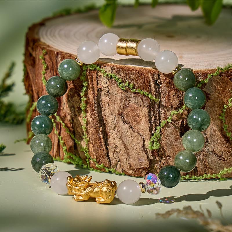 FuAttract Harmony Flow – Jade Prosperity Pixiu Bracelet - image 1