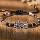 Fuattract Lucky Flow – 999 Silver Bamboo-Style Pixiu Bracelet - image 2