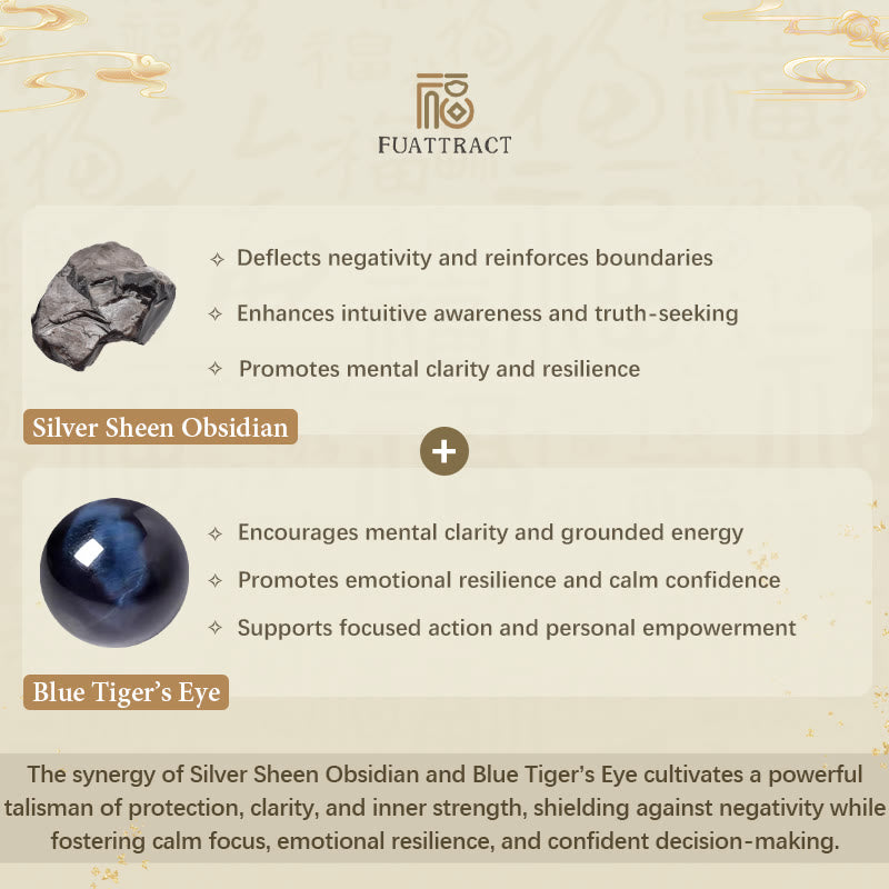 FuAttract Protection & Wealth Bracelet – Om Mani Padme Hum + Silver Obsidian Pixiu - image 15