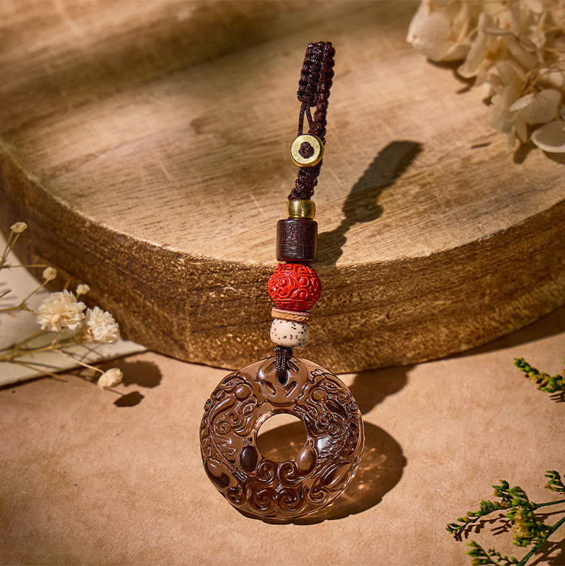 FuAttract Good Luck Charms - Black Obsidian Pixiu Feng Shui Car Keychain - Style 1 - image 0