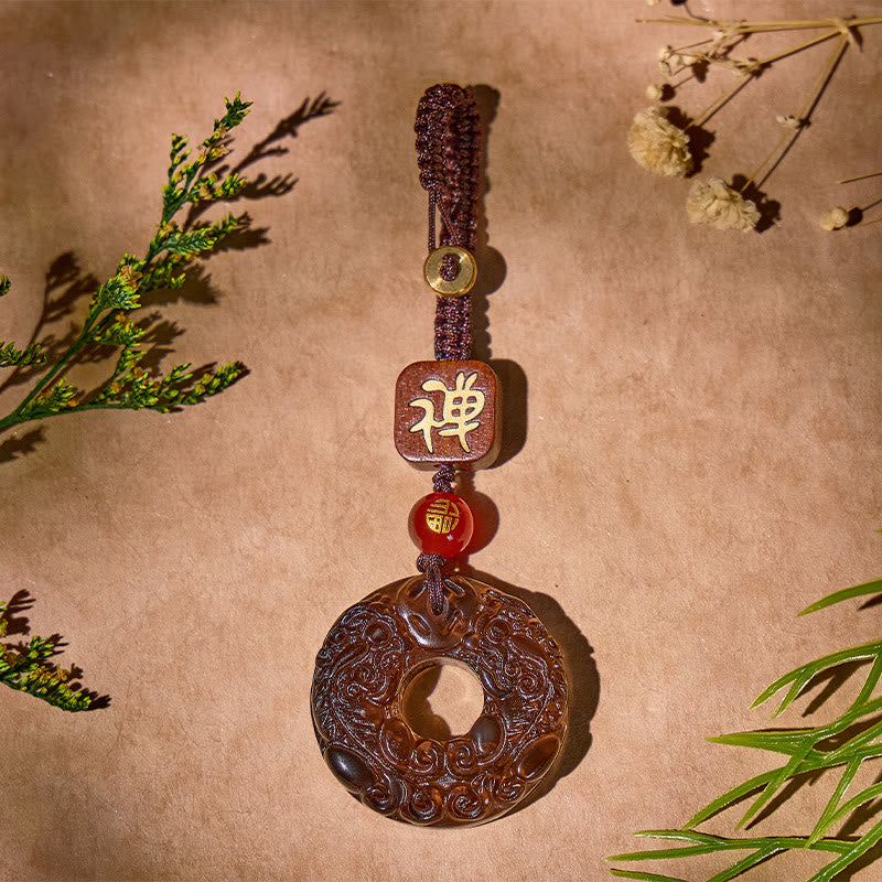 FuAttract Good Luck Charms - Black Obsidian Pixiu Feng Shui Car Keychain - image 15