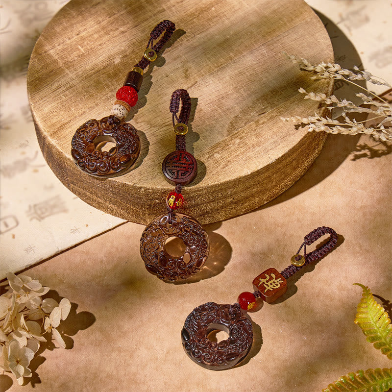 FuAttract Good Luck Charms - Black Obsidian Pixiu Feng Shui Car Keychain - image 9