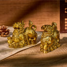 FuAttract Wealth Guardian – Brass Pixiu Pair with Coin Stomping Design for Home and Office - image 4