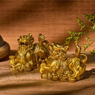 FuAttract Wealth Guardian – Brass Pixiu Pair with Coin Stomping Design for Home and Office - image 6