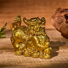 FuAttract Wealth Guardian – Brass Pixiu Pair with Coin Stomping Design for Home and Office - Female Pixiu - image 8