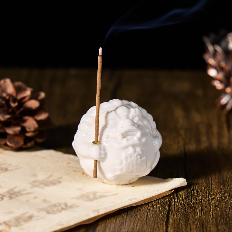 FuAttract Deep Relaxation & Stress Relief - White Porcelain Bravery Incense Holder Desktop Ornaments - image 1