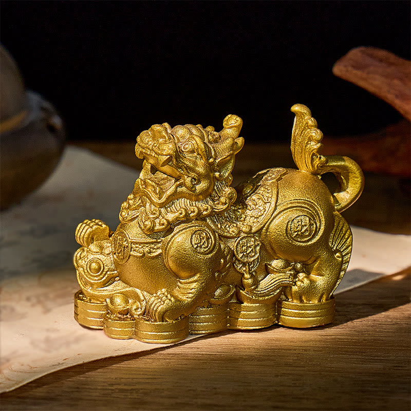 FuAttract Wealth & Protection Brass Pixiu Feng Shui Figurine Decoration - image 3