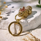 FuAttract Prosperity Keeper – Pixiu Keychain for Luck and Abundance - Purple Horn - image 9