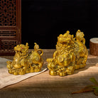 FuAttract Wealth Guardian – Brass Pixiu Figurine with Ruyi Base - image 1