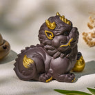 FuAttract Protection & Fortune Tea Pet — Purple Clay Pixiu Feng Shui Decor - image 19