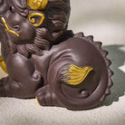 FuAttract Protection & Fortune Tea Pet — Purple Clay Pixiu Feng Shui Decor - image 17