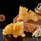 FuAttract Abundance & Harmony Feng Shui Pixiu Ornament – Yellow Jade Crystal Home Office Decor - 7.87in/20cm - image 0