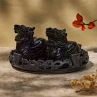 FuAttract Protection & Prosperity Black Obsidian Pixiu Ornament – Feng Shui Wealth Office Figurine - image 1