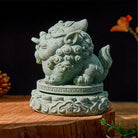 FuAttract Wealth & Prosperity Green Sandstone Pixiu Landscaping – Tea Pet & Feng Shui Decor - image 13