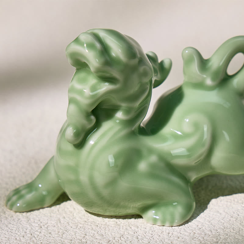 FuAttract Ceramic Pixiu Pair Figurines for Wealth Attraction & Business Success - image 6