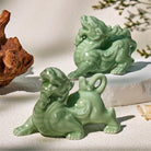 FuAttract Ceramic Pixiu Pair Figurines for Wealth Attraction & Business Success - 3.94x1.97x2.56in/10x5x6.5cm - image 0