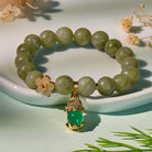 FuAttract Prosperity Harmony Power - Southern Jade Pixiu Bracelet with Hetian Jade Plum Blossom Accents - 10mm - image 9