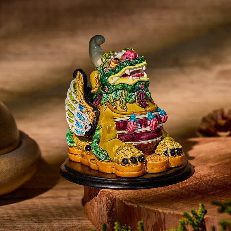 FuAttract Protection & Abundance Pixiu Statue – Hand-Painted Colorful Ceramic Feng Shui Decoration - image 1