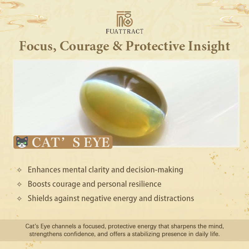 FuAttract Calm & Fortune Cat's Eye Stone Bracelet – Pixiu Silver Protection Charm - image 7
