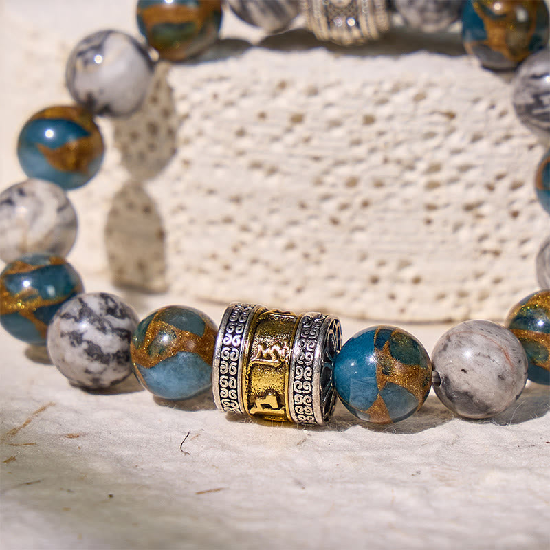 FuAttract Focus & Prosperity Cloisonne Map Stone Bracelet – Rotating Pixiu & Six Syllable Mantra - image 9