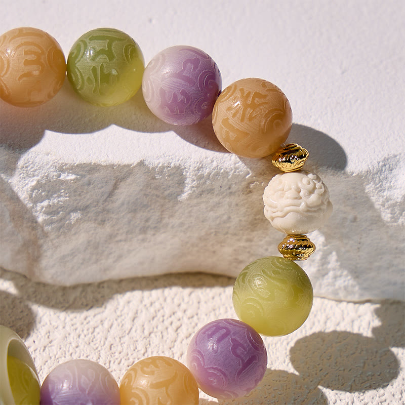 FuAttract Harmony & Fortune Bracelet – Bodhi Beads with Antler Pixiu - image 2