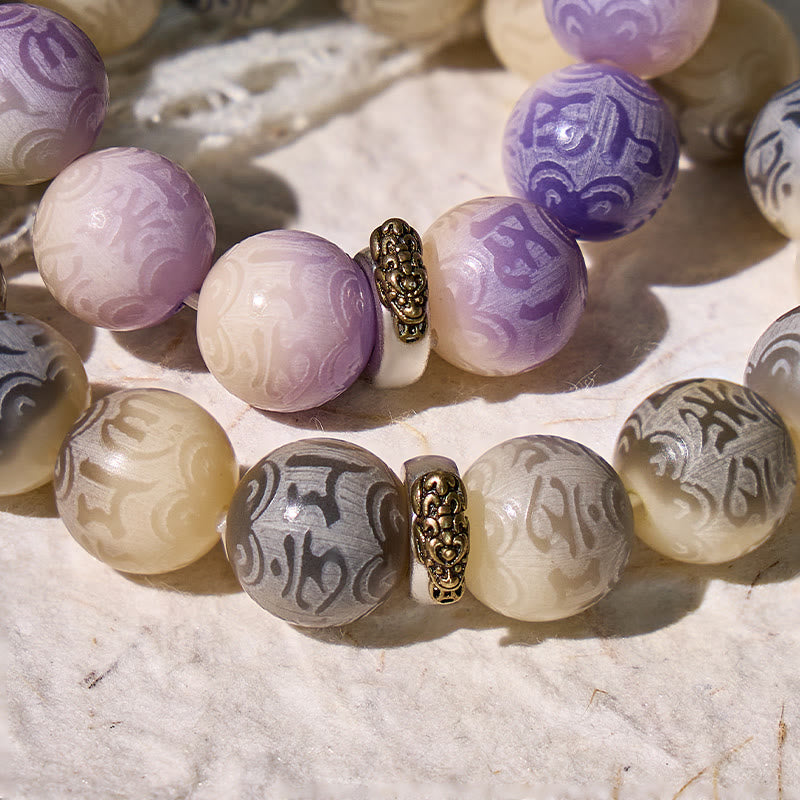 FuAttract Spiritual Protection Bodhi Seed Couple Bracelet with Pixiu & Six-Word Mantra - image 5