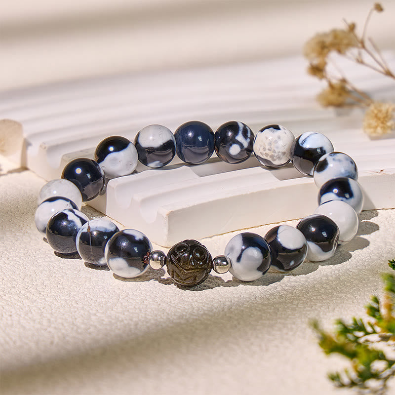 FuAttract Protection & Prosperity Bracelet – Pixiu + Orca Agate & Golden Obsidian - image 1