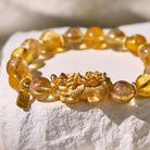 FuAttract Wealth & Prosperity Bracelet – Citrine + Yellow Azeztulite + Pixiu Lotus Charm - image 4