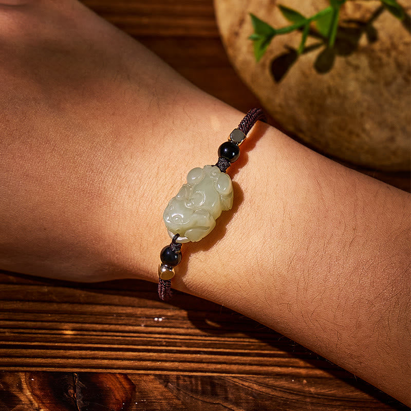 FuAttract Wealth & Protection Hetian Jade Bracelet with Pixiu - image 2
