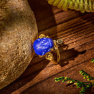 FuAttract Wisdom & Wealth Lapis Lazuli Pixiu Coin 925 Silver Ring - image 2