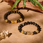 FuAttract Protection & Prosperity Duo – Black Onyx + Gold Obsidian Bracelet - image 0
