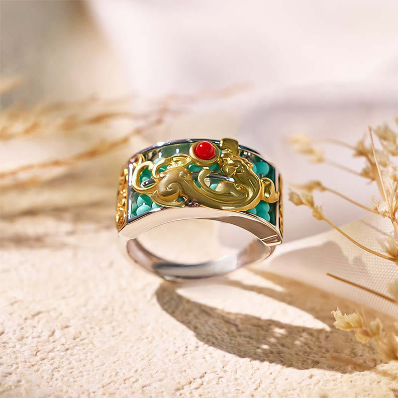 FuAttract Wealth Amplifier – Hollow Coin Pixiu Charm & Pixiu Abacus Ring - image 2