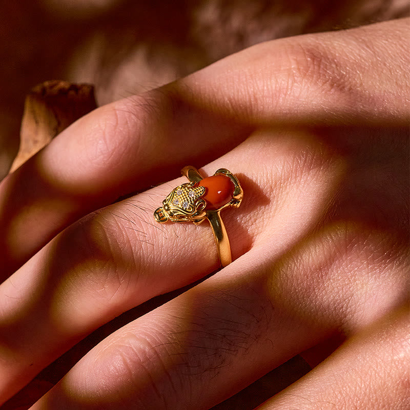 FuAttract Love & Fortune – South Red Agate Pixiu Ring + Necklace - image 4