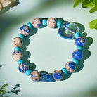 FuAttract Serenity & Success Bracelet – K2 Stone, Turquoise & Kyanite Pixiu Harmony - 10mm - image 0