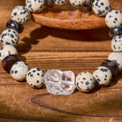 FuAttract Luck & Energy Balance Dalmatian Jasper Bracelet with Clear Quartz Pixiu - image 5