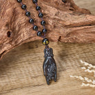 FuAttract Wealth Protection Amulet – Hand Holding Pixiu in Black Obsidian Beads Necklace - image 1