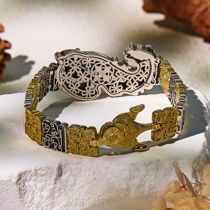 FuAttract Fortune Guardian Bracelet – Pixiu + Nine-Eyed Dzi Bead - image 4