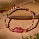 FuAttract Romance & Wealth Energy Bracelet – Pixiu + Strawberry Quartz & Tourmaline - Tourmaline - image 0