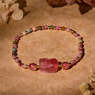 FuAttract Romance & Wealth Energy Bracelet – Pixiu + Strawberry Quartz & Tourmaline - image 6