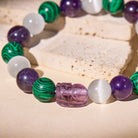 FuAttract Triple Healing Bracelet – Amethyst, Cat's Eye, Malachite with Pixiu for Prosperity - image 6