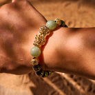FuAttract Protection & Prosperity Bracelet – Black Onyx Lucky Coin Mantra Beads & Jade - image 3