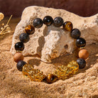 FuAttract Protection & Wealth Bracelet – Pixiu + Tiger Eye, Lava & Obsidian - image 3