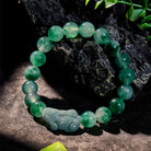 FuAttract Verdant Whisper – Bracelet of Gentle Abundance Moss Chalcedony & Jade - image 1