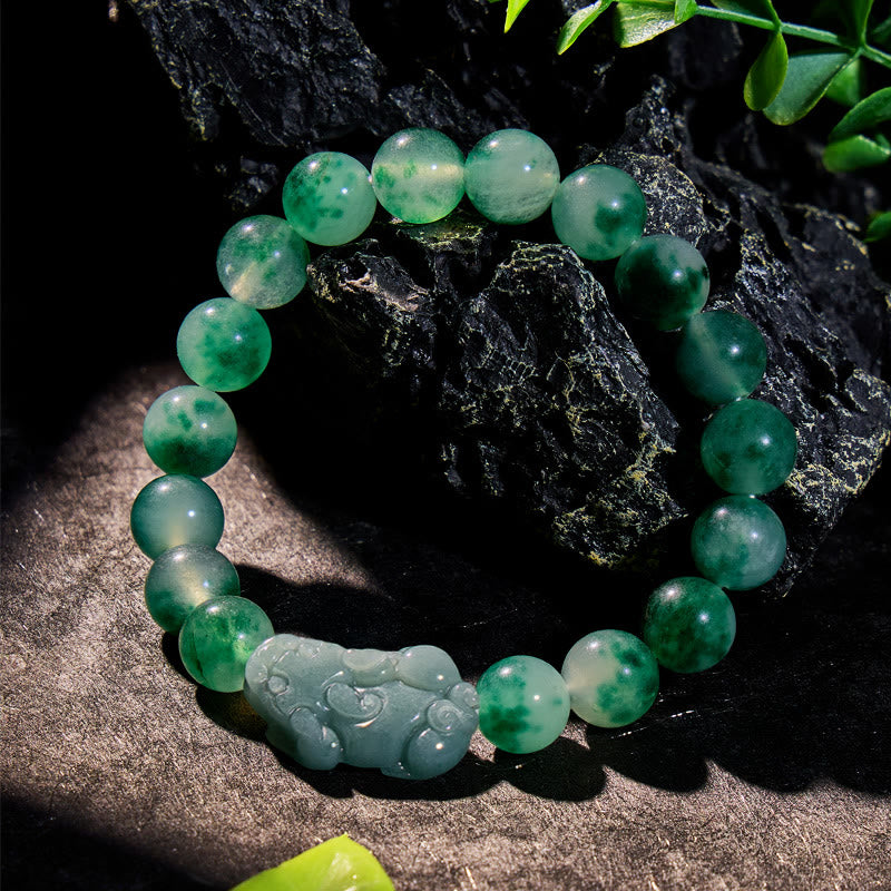 FuAttract Verdant Whisper – Bracelet of Gentle Abundance Moss Chalcedony & Jade - image 1