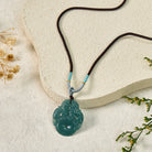 FuAttract Wealth & Protection Jade Pixiu Ping An Buckle Talisman Necklace - image 2