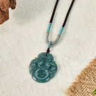 FuAttract Wealth & Protection Jade Pixiu Ping An Buckle Talisman Necklace - image 3