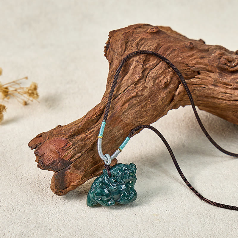 FuAttract Abundance & Luck Jade Pixiu Guardian Necklace - image 2